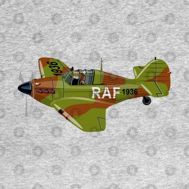 Cartoon Retro Fighter Plane by Mechanik